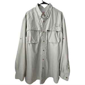 L.L. Bean Sage Green Mesh Breathable Outdoor Shirt XL Tall Fishing Hiking Casual